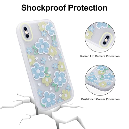 Pnatee Case For Iphone Xs Max, Light Yellow Flower Floral Design For Women Girl Full Body Slim Soft Protective Case Tpu Cover For Iphone Xs Max (6.5 Inch) #TOP4