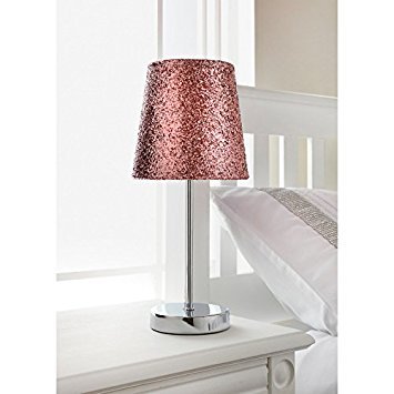 Glitter Table Lamp - Soft Pink