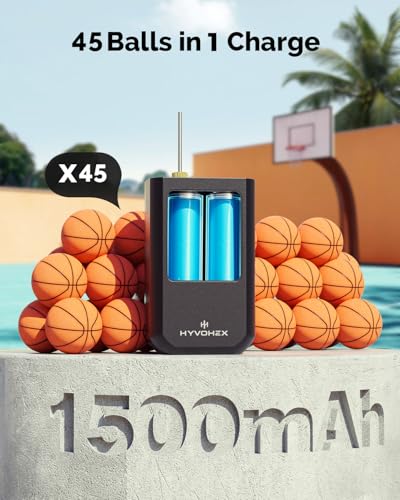 Image of Ball Pump for Sports Balls, Portable Electric Basketball Pump Ultra Fast Inflation, with Digital LED Display Air Pump for Balls, Preset Pressure with Ball Needle for Soccer, Volleyball
