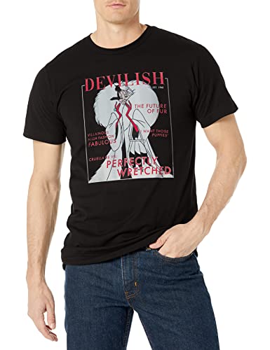 T-shirt Disney Villains Cruella coupe vogue coupe ajustée et imprimé haute définition