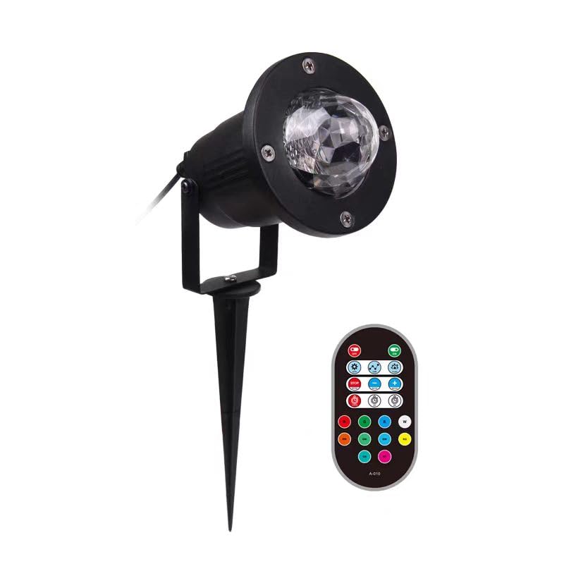 KOOT Water Wave Lights Projector Outdoor Waterproof LED Ripple Garden Lights RGBW 10 Colors Water Effect or Flame Fire Effect with Remote for Patio Christmas Halloween Wedding Swimming Pool Display