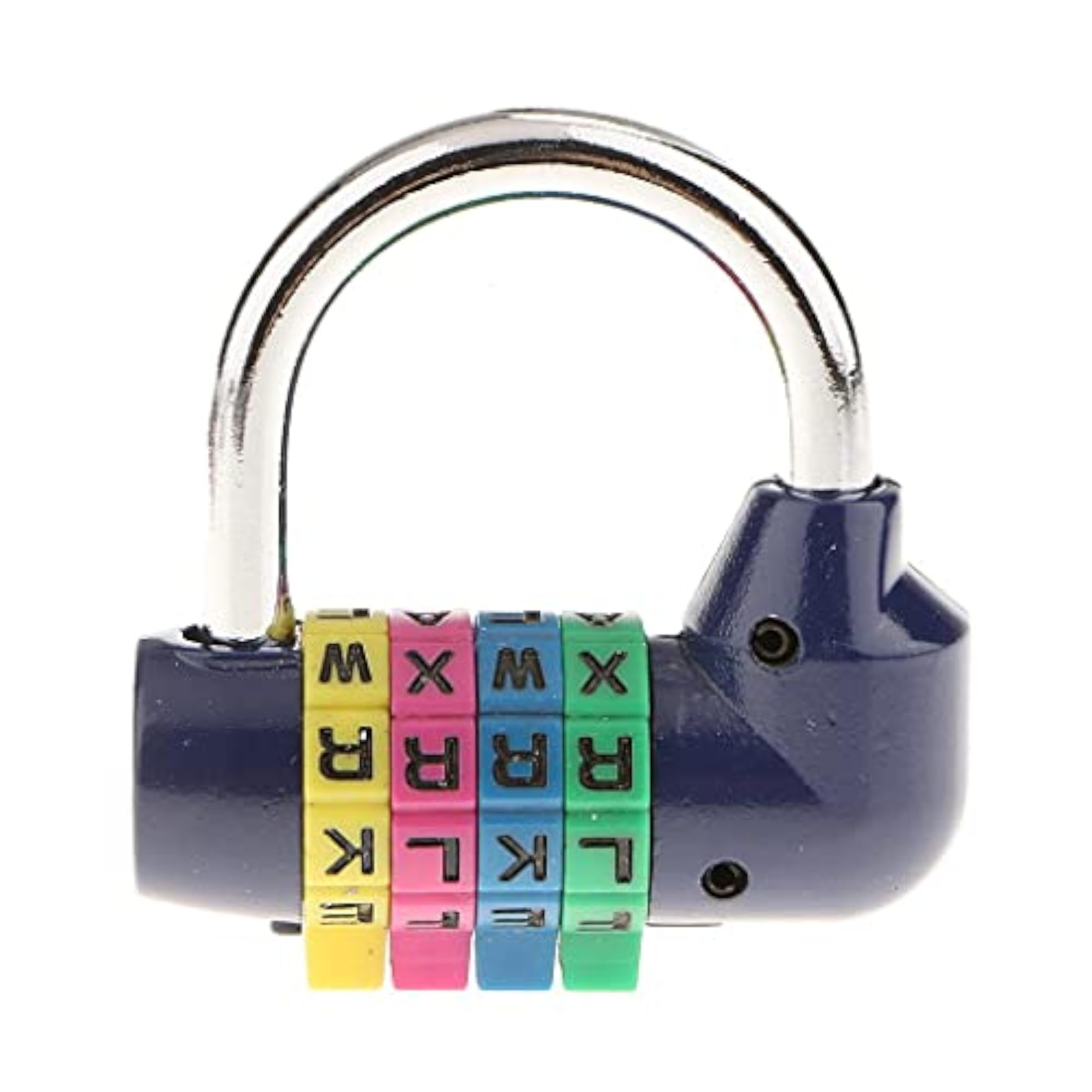 2 Pieces 4 Digit Dial Letter Combination Padlock, Blue