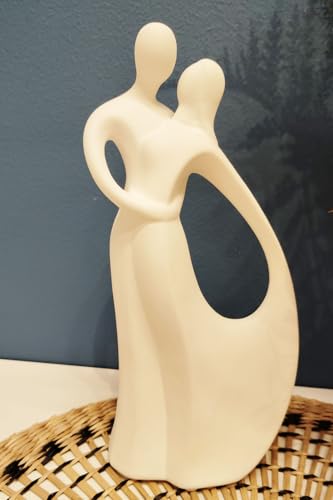 Estatua de pareja blanca de cerámica para decoración miniatura 7