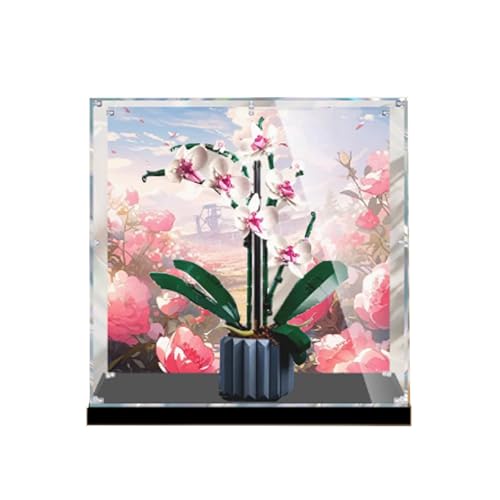 DANRUN Acryl-Vitrine, kompatibel mit Lego 10311 Orchideen-Modell, Schutz, staubdicht, transparent, Displaybox, Vitrine