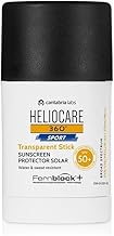 Heliocare 360° Sport Transparent Stick SPF 50+ | Sweat-Proof, On-the-Go Facial Sunscreen Stick for Athletes | Colorless, High UV + Blue-Light Protection, Dermatologist-Tested | 25 g