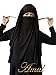 AMAL Niqab Muslim Nikab Women Burka Overhead Jilbab Long Hijab Abaya Khimar (Black)