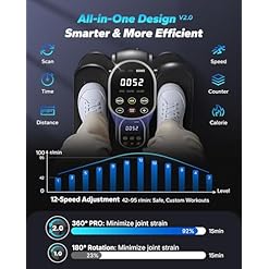 Alternative view of MERACH Under Desk Elliptical Machine, Leg Exerciser While Sitting for Seniors with Remote Control & 12-Speeds, Quiet Portable Electric Seated Pedal Exerciser Machine for Home Office (Classic)