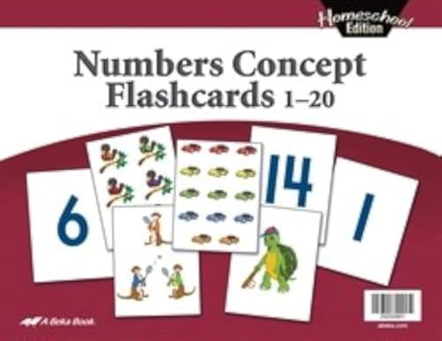 Homeschool Numbers Concept Flashcards - Abeka 4 to 5 Year Old Kindergarten Mathematics Development Number Recognition Cards
