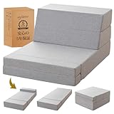 Softime マットレス シングル 極厚18cm 7Ｗay 30D 高反発 ソファマットレス 一人用 折りたたみマットレス ソファーベッド 洗えるカバー 一人暮らし 単身赴任 来客用 圧縮梱包 折りたたみマットレスソファ 80*180*18cm グレー F4