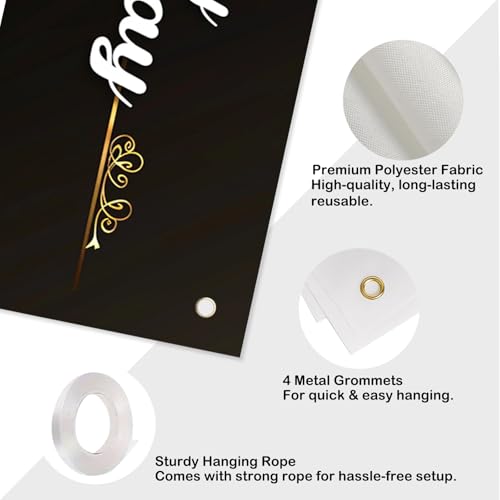 Image of Nuxovilar Birthday Banner 78x17 inch Polyester