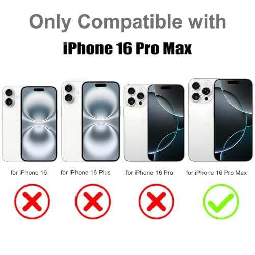 Image of Magnetic for iPhone 16 Pro Max Case with 360 Stand [Compatible with Magsafe] [Fluorescent Design] [1 Screen Protector] Slim Translucent Matte Case for iPhone 16 Pro Max 6.9 inch, Desert