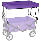 Folding Awning Canopy, Outdoor Hand Push Portable Kids Trolley Cart Accessories, Wagon Shade Attachment, Shopping/Camping