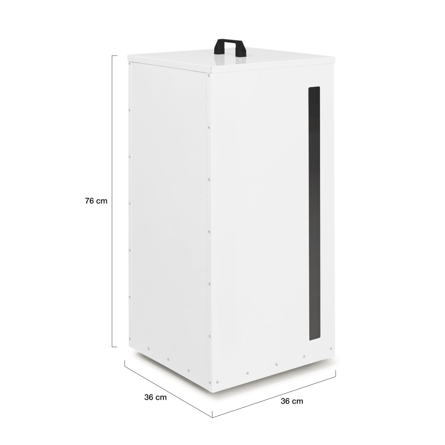 IDMarket - Réservoir à granulés 45 kg blanc rangement à pellets 36 x 36 x 76 cm