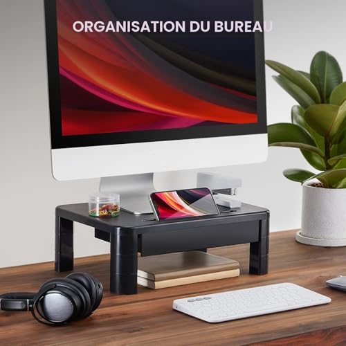 Support de moniteur réglable LORYERGO rehausseur écran PC et imprimante - 3