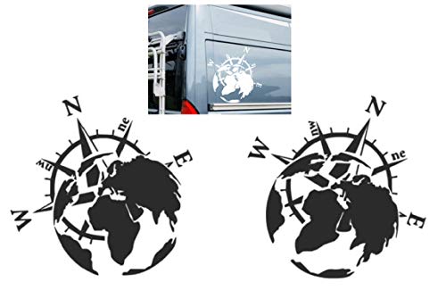 Autocollants boussole 50x50 cm pour masquer les rayures de carrosserie Vinyle blanc brillant