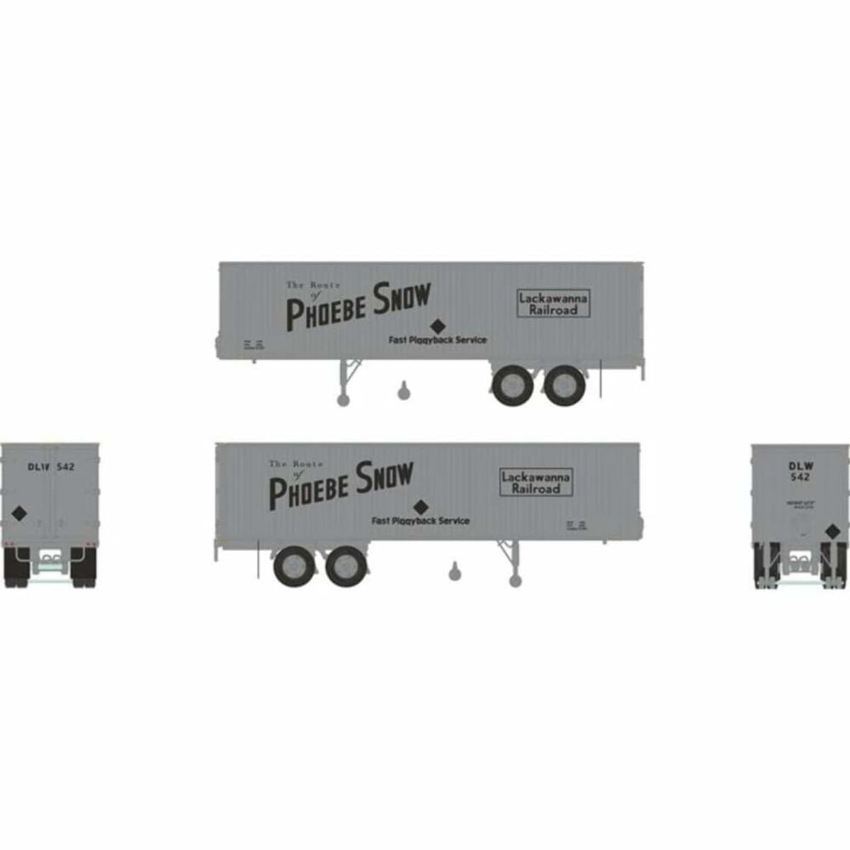 Rapido RAP403006 HO Scale Lackawanna DL&W 35 ft. Fruehauf Integral-Post Volume Van 559