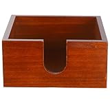 LALAFINA Servilletero Cuadrado de Madera Rústica, Caja para Pañuelos Multiusos, Bordes Lisos y Redondos, Tamaño Compacto para Mesa de Comedor, Cocina y Salón, Accesorio Funcional