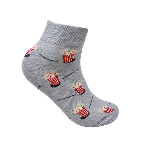 Image of Mint & Oak Men Ankle Socks, Printed Funky Socks, Cotton Unisex Ankle Length Sock, Odour Free Socks - Pack of 1