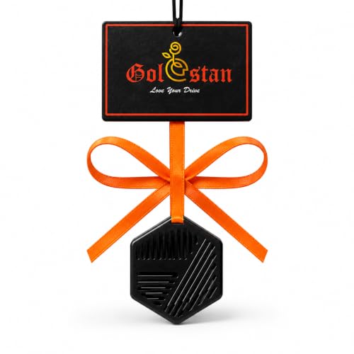Image of YOURKARTS.COM Sanatan Hanging Perfume for Car | Premium Car Air Freshener Hanging with Decorative Orange Ribbon | Stylish Rear View Mirror Perfume for Car Interior, Dashboard Decor & Fresh Drive
