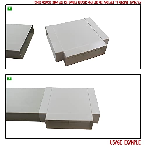 Kair Equal T-Piece Adaptor 204mm x 60mm for Rectangular Plastic Ducting, White - Image 3