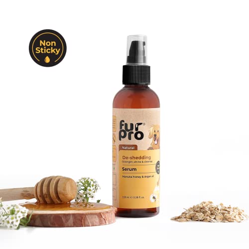 Image of Natural Dog Serum - Manuka Honey & Oatmeal | Controls Hairfall, Soothes Itchiness & Inflammation | Hydrates, Softens & Adds Shine | for All Breeds - 100ml