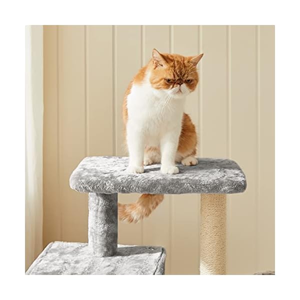 Feandrea Kratzbaum, Kleiner Katzenbaum, 84 cm, hellgrau PCT142W01 – Bild 6