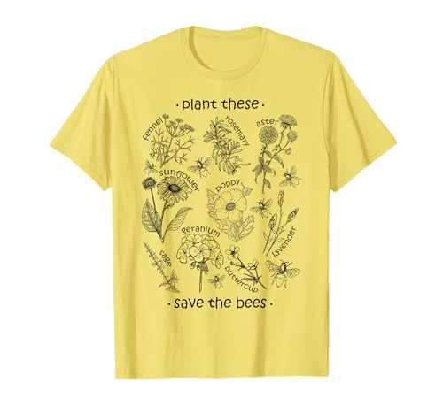 Plant These Save The Bees Shirt Yellow T-Shirt