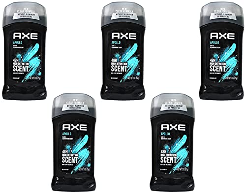 Axe Fresh Deodorant Stick, Apollo 3 oz (Pack of 5)