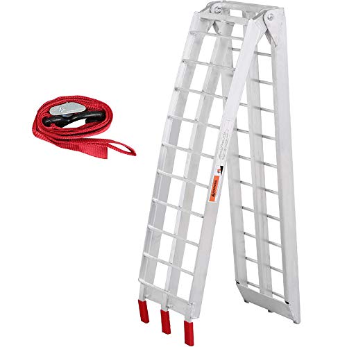 YAHEETECH 7.5’ Motorcycle Ramp Aluminum Folding ATV Dirt Bike Ramp,750 Lb Capacity