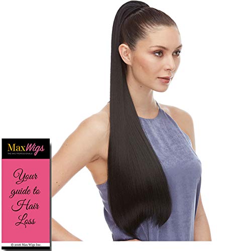 Miniatura 3 de Honor Ponytail  Peluca Sepia de 24.0 in de largo con capas rectas y respetuosas con el calor, pelo sintético africano americano, con cordón, Ariana