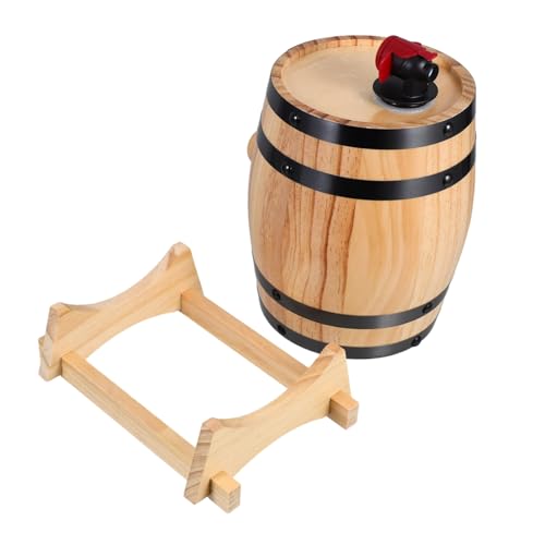 Cabilock Whisky Making Barrels 1l Wooden Beverage Barrel Decor for Kitchen Beer Dispenser