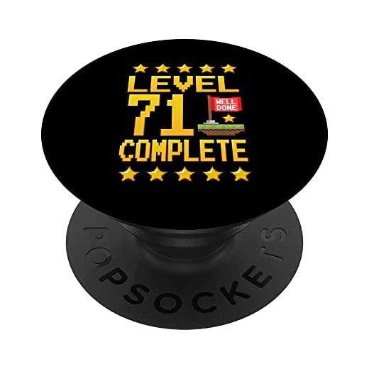 71 cumpleaños nivel 71 años decoración regalo PopSockets PopGrip Intercambiable