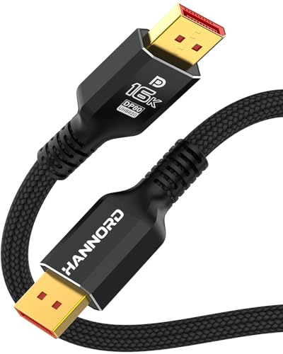 Câble DisplayPort 16K en nylon tressé et connecteurs plaqués or 2.6m