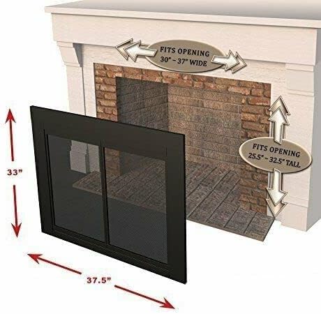 Fireplace Screens Fireplace Screen Black Fireplace Screen Fireplace Screen Flat Fireplace Screens Decorative Feito na China