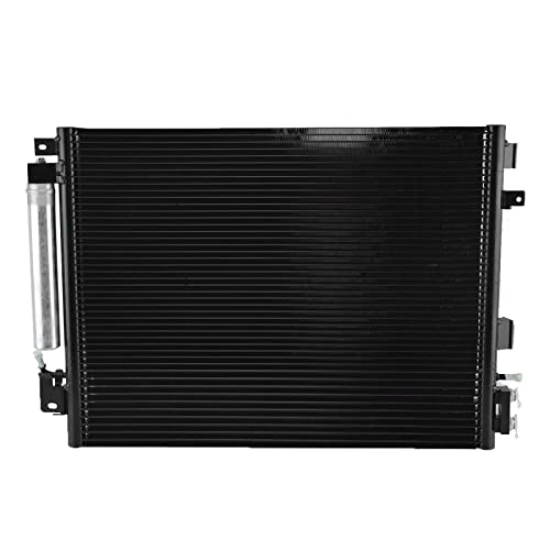Image of TRQ A /C Condenser and Receiver Drier Assembly with Transmission Oil Cooler with Power Steering Cooler Compatible with 12-21 Dodge Challenger 09-21 Dodge Charger 2009-2021 Chrysler 300