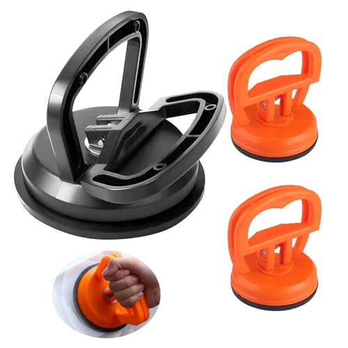 ROKOFA Dent Puller,Car Dent Puller,3 Pcs Dent Remover Tool for Car, Suction Cup Dent Puller and Dent Remover Tool for Car Dent Repair,Glass, Screen, Tiles Lifting and Objects Moving(1black+2orange)