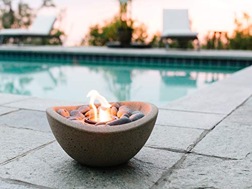 Terra Flame OD-TT-WAV-BGE-03N Fire Bowl, Stone - Thumbnail 2