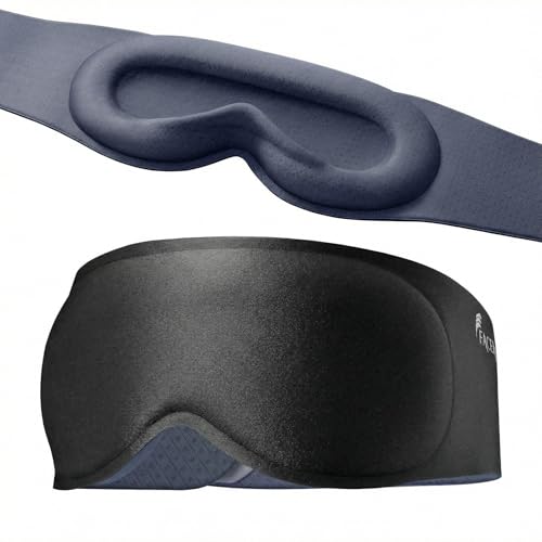 Weighted Sleep Mask for Women Men – 3D Eye Mask for Sleeping,Zero Eye Pressure,100% Blackout Blindfold – Full Coverage Eye Cover for Night Shift,Travel Nap Yoga