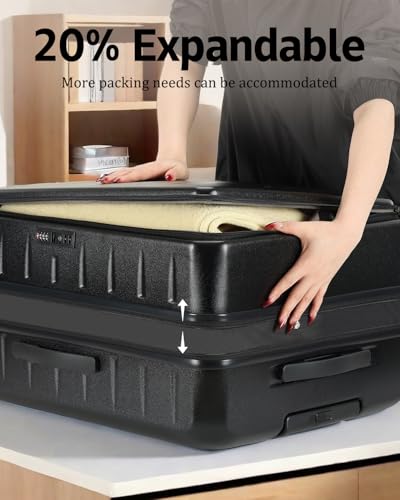 Image of CENSIEN Expandable Checked Luggage, 28 Inch Top Opening Trunk Suitcases