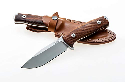 LionSTEEL M5 Fixed Blade Outdoor and Camp Knife – Sleipner Steel Blade, Wood, G10 or Micarta Handles, Torx T8 Screws, Sheath Included, Santos, Stainless