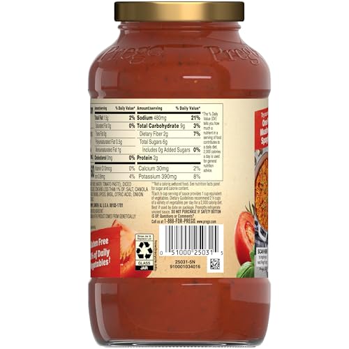 Image of Prego Traditional No Sugar Added Pasta Sauce, 23.5 Oz Jar (Case of 6)