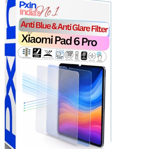 Image of Pxin Tablet Anti Bluelight and Anti Glare Screen Guard compatible with Xiaomi Pad 6 Pro | BLUV Lightblock Tech | Scratch Proof | Prevents bluelight | Eye Protection | No Dry Eyes