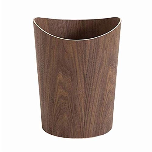 Poubelle en bois anti-plastique pour salon - Corbeille élégante chambre et bureau