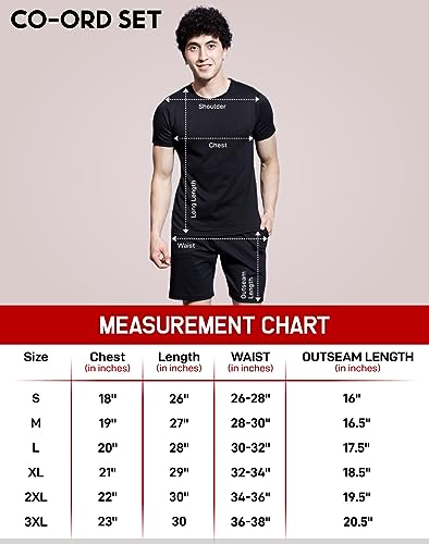 Image of ZU Mens 100% Cotton Regular Round Neck Co-ord Set for Men Half Sleeve T-Shirt and Shorts