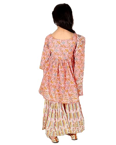 Image of Chandrakala Kids Kurta Sharara with Dupatta for Girls(KG118)