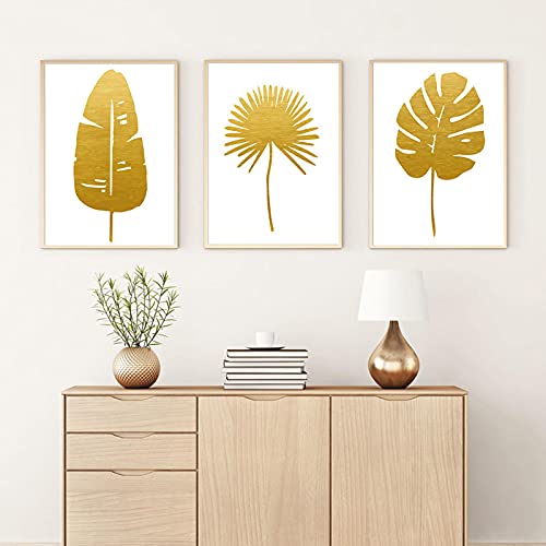 Art mural Palm Monstera et triptyque affiche imprime pour salon chic