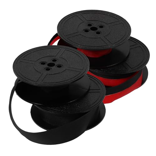 OATIPHO Cinta para Máquina de Escribir Real 2 Piezas Tinta Roja y Negra, Compatible Mayoría de Máquinas Mecánicas Inglesas, Fácil Reemplazo para Uso en Oficina y Escritura Creativa