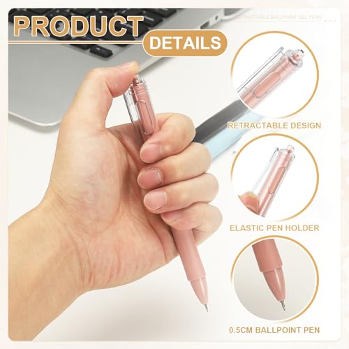 PATIKIL Pack 12 Bolígrafo Retráctil Tinta Negra 0.5mm miniatura 3