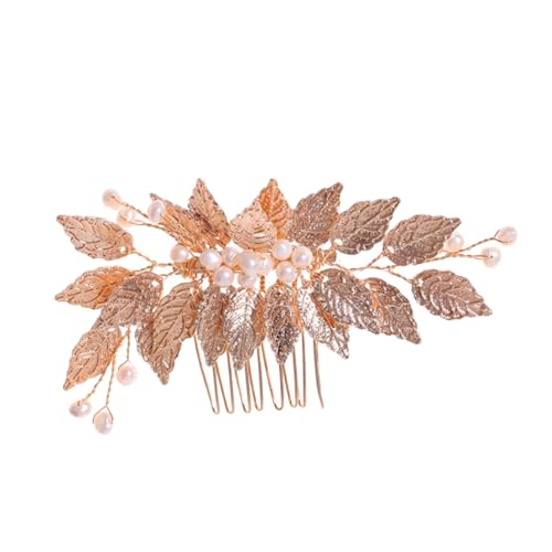 CTIRCHIU 手作り葉パールヘアコーム 結婚式用花嫁ヘアアクセサリー 女性向け特別イベント装飾 ウェディング 記念日 パーティー用