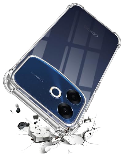 Image of Jkobi Shockproof Crystal-Clear Back Cover for Oppo F33 Pro 5G (Anti Yellow Case | Drop & Camera Protection | Hard Polycarbonate)